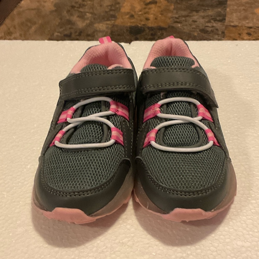 Kids Pink and Gray carters sneakers